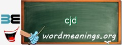 WordMeaning blackboard for cjd